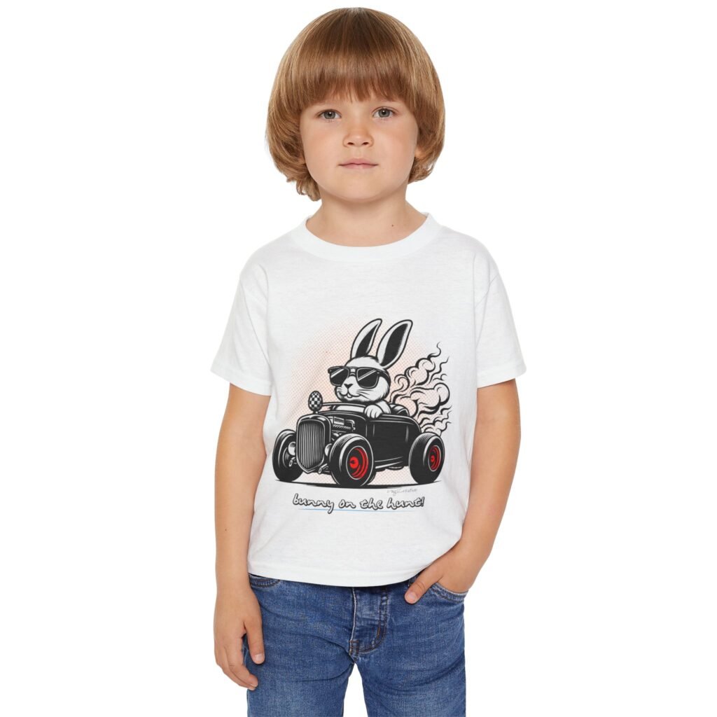 Bunny on the hunt! Boys T-Shirt Design